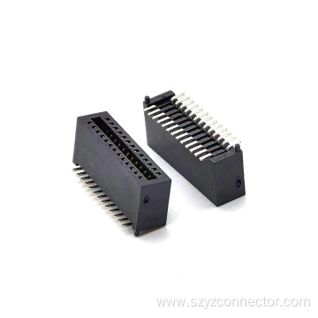 MINI PCI 26P Straight Angle SMT Connector With Dislocation Post H7.8mm 2*13P